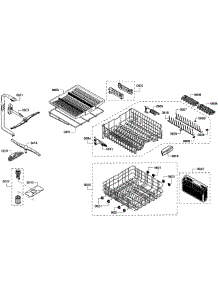 Baskets parts for Bosch Dishwasher SHP65T55UC/01 from AppliancePartsPros.com