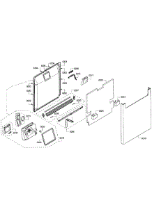 Door Assembly parts for Bosch Dishwasher SHE65T56UC/01 from AppliancePartsPros.com