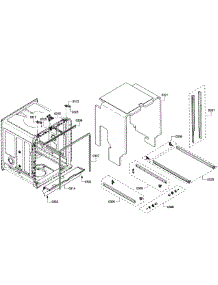 Cabinet parts for Bosch Dishwasher SHE65T56UC/01 from AppliancePartsPros.com