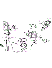 Pump Assembly parts for Bosch Dishwasher SHE65T56UC/01 from AppliancePartsPros.com