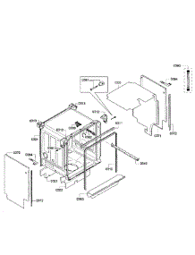 Cabinet parts for Bosch Dishwasher SGE53U52UC/98 from AppliancePartsPros.com