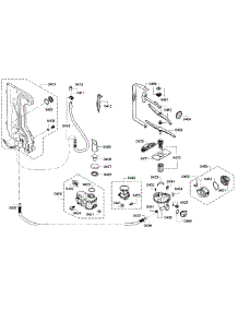 Pump Section parts for Bosch Dishwasher SGE53U52UC/98 from AppliancePartsPros.com