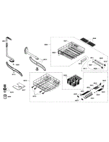Baskets parts for Bosch Dishwasher SHX55M06UC/52 from AppliancePartsPros.com