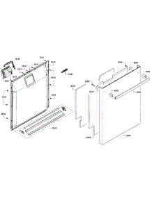 Door parts for Bosch Dishwasher SHX5AVF5UC/22 from AppliancePartsPros.com