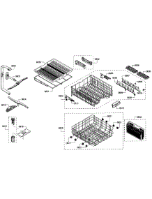 Baskets parts for Bosch Dishwasher SHE65T56UC/01 from AppliancePartsPros.com