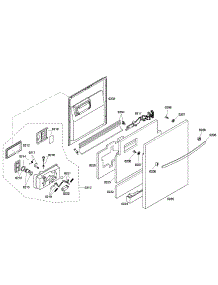 Door Assembly parts for Bosch Dishwasher SHX45P01UC/53 from AppliancePartsPros.com