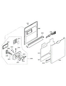 Door Assembly parts for Bosch Dishwasher SHE42L15UC/50 from AppliancePartsPros.com