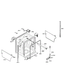 Cabinet parts for Bosch Dishwasher SHE42L15UC/50 from AppliancePartsPros.com