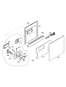 Door Assembly parts for Bosch Dishwasher SHE42L15UC/37 from AppliancePartsPros.com