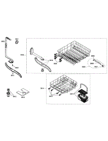 Baskets parts for Bosch Dishwasher SHE42L15UC/37 from AppliancePartsPros.com