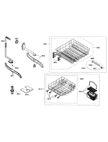 Baskets parts for Bosch Dishwasher SHE42L15UC/43 from AppliancePartsPros.com