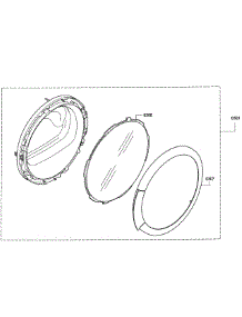 Door Assembly parts for Bosch Dryer WTB86200UC/01 from AppliancePartsPros.com