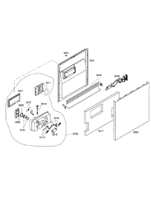 Door Assembly parts for Bosch Dishwasher SHE42L15UC/46 from AppliancePartsPros.com