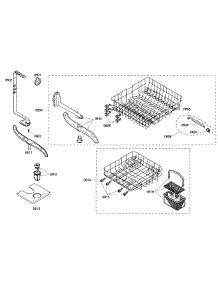 Baskets parts for Bosch Dishwasher SHE42L15UC/23 from AppliancePartsPros.com