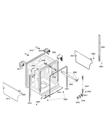 Cabinet parts for Bosch Dishwasher SHE42L15UC/40 from AppliancePartsPros.com
