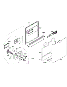 Door Assembly parts for Bosch Dishwasher SHE42L15UC/52 from AppliancePartsPros.com