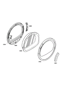 Door Assembly parts for Bosch Dryer WTV76100US/01 from AppliancePartsPros.com