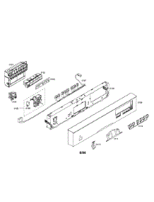 Fascia Panel  /  Control Unit parts for Bosch Dishwasher SHE47C02UC/18 from AppliancePartsPros.com