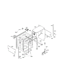 Cabinet parts for Bosch Dishwasher SHE47C02UC/18 from AppliancePartsPros.com