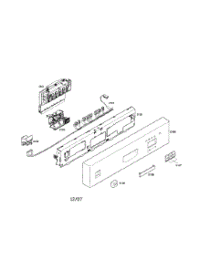 Control Module  /  Fascia Panel parts for Bosch Dishwasher SHU33A02UC/40 from AppliancePartsPros.com