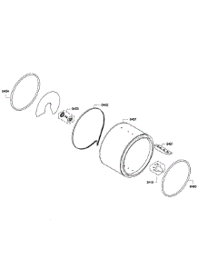 Drum Assembly parts for Bosch Dryer WTC82100US/01 from AppliancePartsPros.com