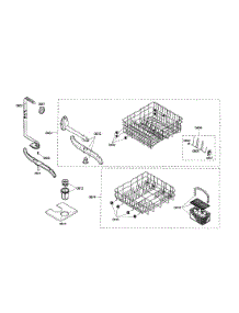 Spray Arm  /  Racks parts for Bosch Dishwasher SHU33A02UC/40 from AppliancePartsPros.com