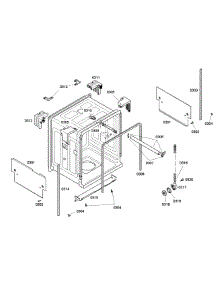 Cabinet parts for Bosch Dishwasher SHE42L15UC/22 from AppliancePartsPros.com