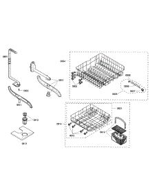 Baskets parts for Bosch Dishwasher SHE42L15UC/22 from AppliancePartsPros.com