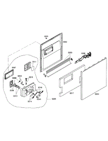 Door Assembly parts for Bosch Dishwasher SHE42L12UC/37 from AppliancePartsPros.com