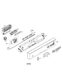 Fascia Panel  /  Control Unit parts for Bosch Dishwasher SHE47C02UC/21 from AppliancePartsPros.com