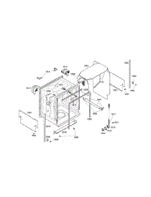 Cabinet parts for Bosch Dishwasher SHE47C02UC/21 from AppliancePartsPros.com