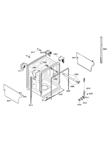 Cabinet parts for Bosch Dishwasher SHE42L12UC/50 from AppliancePartsPros.com