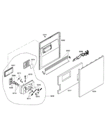 Door Assembly parts for Bosch Dishwasher SHE42L12UC/23 from AppliancePartsPros.com