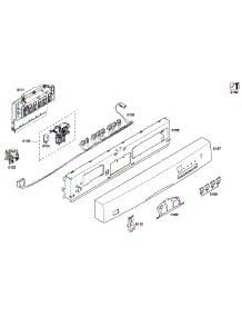 Control Panel parts for Bosch Dishwasher SHE43F02UC/56 from AppliancePartsPros.com