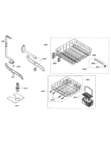 Baskets parts for Bosch Dishwasher SHE42L12UC/22 from AppliancePartsPros.com