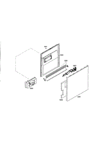 Door  /  Dispenser parts for Bosch Dishwasher S35KMK17UC/18 from AppliancePartsPros.com