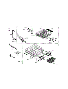 Racks  /  Spray Arm parts for Bosch Dishwasher S35KMK17UC/18 from AppliancePartsPros.com