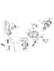 Pump parts for Bosch Dishwasher SHV53T53UC/07 from AppliancePartsPros.com