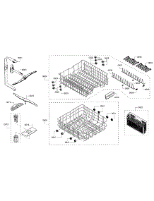 Rack parts for Bosch Dishwasher SHV53T53UC/07 from AppliancePartsPros.com