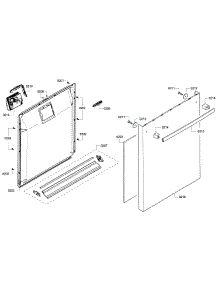 Door parts for Bosch Dishwasher SHX3AR55UC/21 from AppliancePartsPros.com