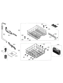 Rack parts for Bosch Dishwasher SHX3AR55UC/21 from AppliancePartsPros.com
