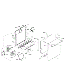 Door parts for Bosch Dishwasher SHX7PT55UC/07 from AppliancePartsPros.com