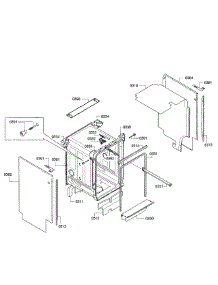 Cabinet parts for Bosch Dishwasher SPE5ES55UC/23 from AppliancePartsPros.com