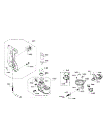 Pump Assembly parts for Bosch Dishwasher SPE5ES55UC/15 from AppliancePartsPros.com