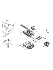 Rack Assembly parts for Bosch Dishwasher SPE5ES55UC/14 from AppliancePartsPros.com