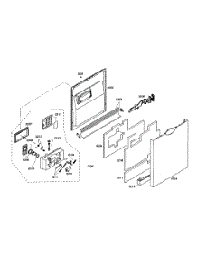 Door Assembly parts for Bosch Dishwasher SHE46C05UC/47 from AppliancePartsPros.com