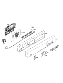 Control Panel parts for Bosch Dishwasher SHE46C02UC/43 from AppliancePartsPros.com