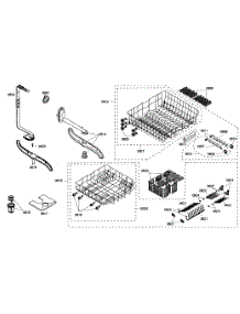 Rack Assembly parts for Bosch Dishwasher SHE46C02UC/43 from AppliancePartsPros.com