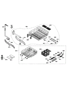 Rack Assembly parts for Bosch Dishwasher SHE46C05UC/22 from AppliancePartsPros.com