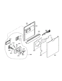 Door Assembly parts for Bosch Dishwasher SHE46C02UC/36 from AppliancePartsPros.com